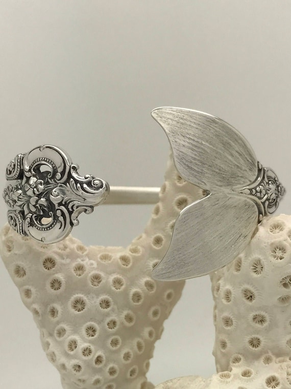 Made To Order , Mermaid Tail Sterling Silver Spoon Bracelet
