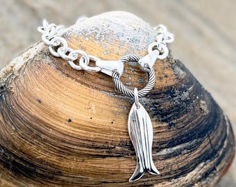 Tiffany's Sardines, Fish Sterling Silver Spoon Chain Bracelet