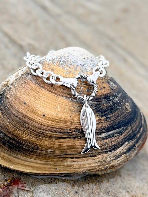 Tiffany's Sardines, Fish Sterling Silver Spoon Chain Bracelet