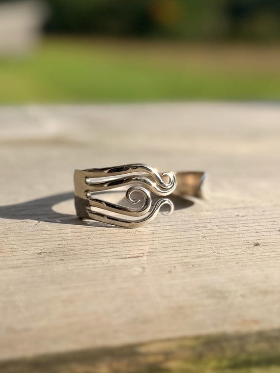 Custom Order, Sterling Silver Fork Cuff Bracelet
