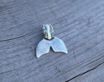 Sterling Spoon Mermaid Tail Pendant