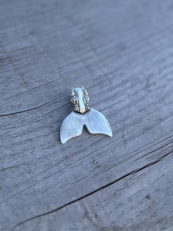 Sterling Spoon Mermaid Tail Pendant
