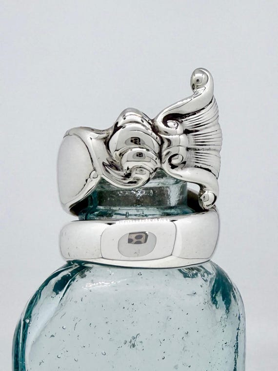 Vintage Sterling Silver Romance of the Sea Spoon Ring