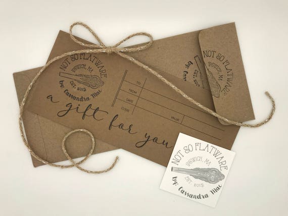 Mailable Gift Certificates for Not So Flatware