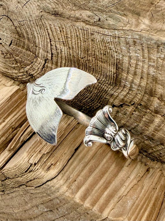 Sterling Silver Mermaid Tail Spoon Cuff/Bangle Bracelet