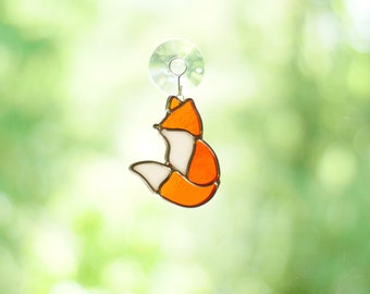 Fox Stained Glass Sun-Catcher