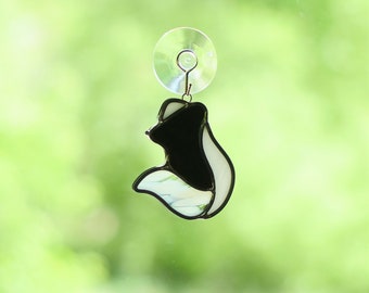 Skunk Stained Glass Sun-Catcher
