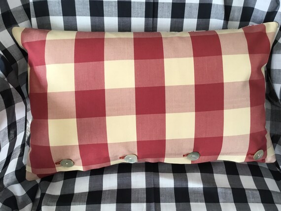 Handmade Pierre Deux Pillow Rusty Red Black Etsy