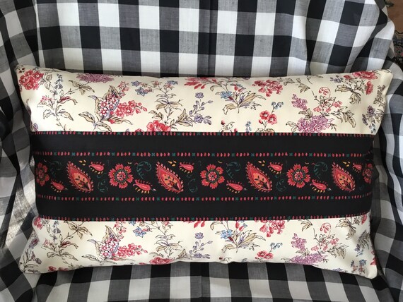 Handmade Pierre Deux Pillow Rusty Red Black Etsy
