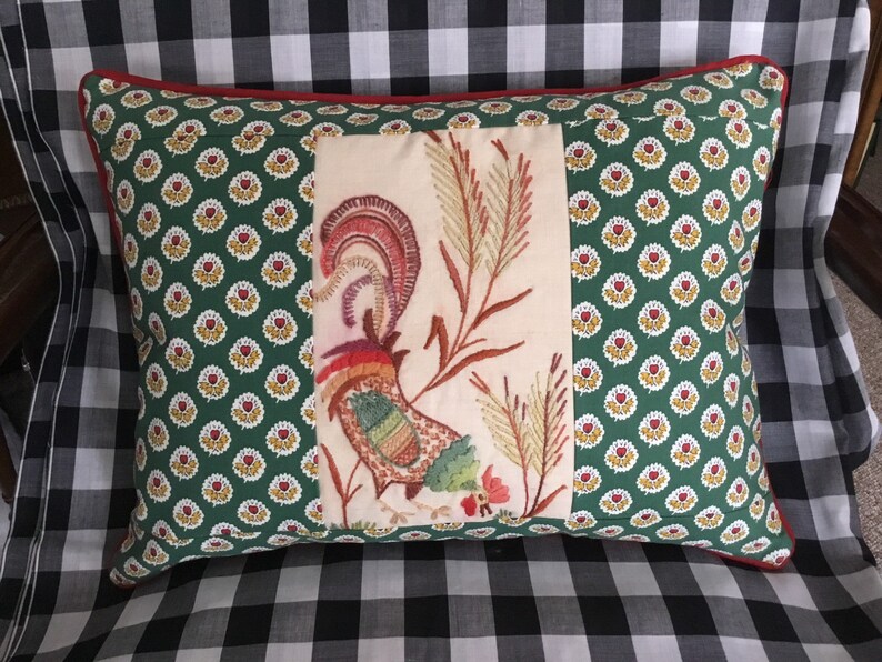 Pierre Deux French Country Pillow Vintage Hand Embroidered Etsy