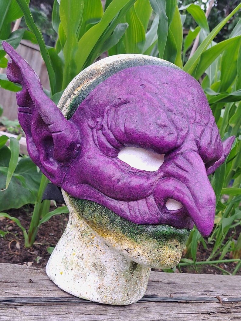 Goblin mask hook nose, various colours available. Purple