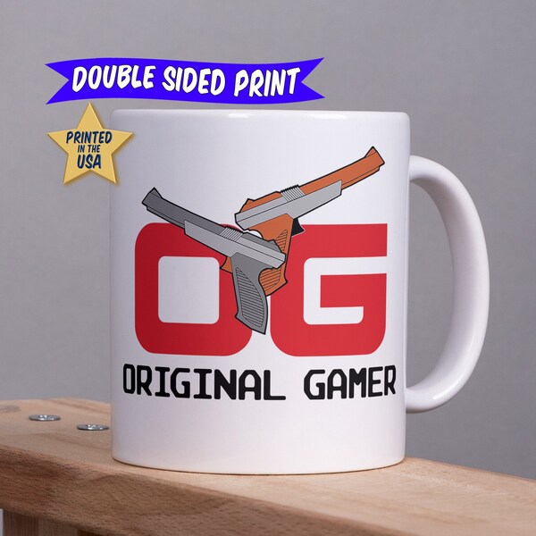 OG Original Gamer Gaming 11oz Mug, Funny Retro Gamer Mug, Arcade Gaming Coffee Cup, Classic Video Game Coffee Mug, Mug for Gamer, 80s Games