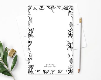 Black White Notepad Etsy