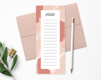 To Do List Notepad | Planner Notepad | Blush Pink | Desk Pad | List Pad | Checklist | Agenda | Let's Do This | Modern Calligraphy | NP135