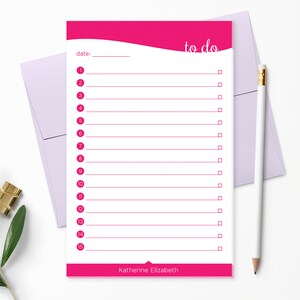 Personalized Notepad. Personalized Note Pad. Personalized Stationery. Personalized Gift. To Do List. Check List // NP125 image 1