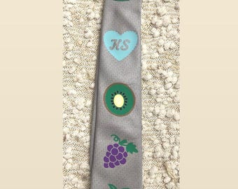Upcycled Necktie: Fruits Concert Outfit Accessory