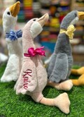 Embroidered Stuff Goose Easter Basket Plush Baby Toy Baby Gift Baby Shower