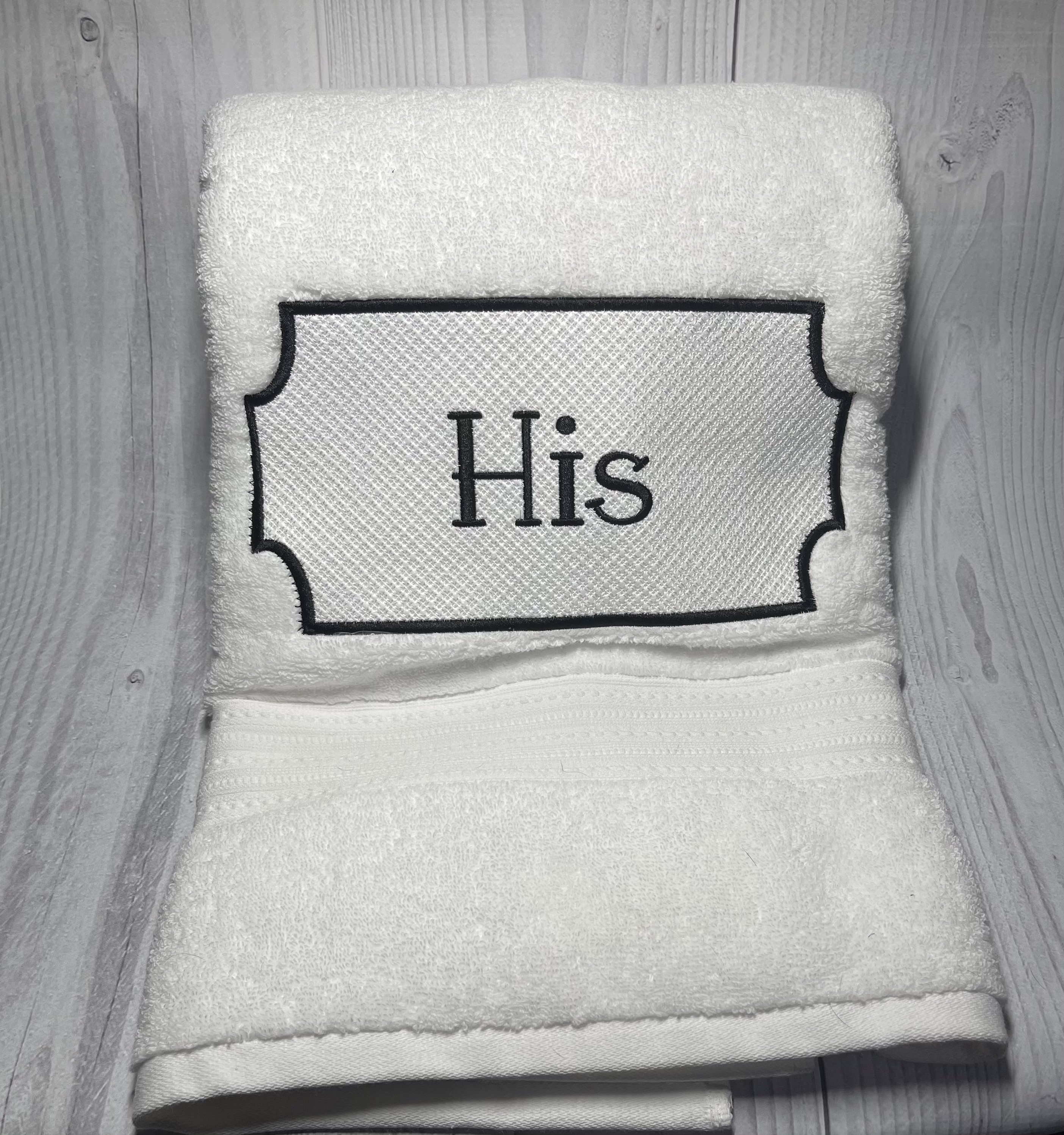 His and Hers Bath Towel Set Wedding Towel Set Etsy