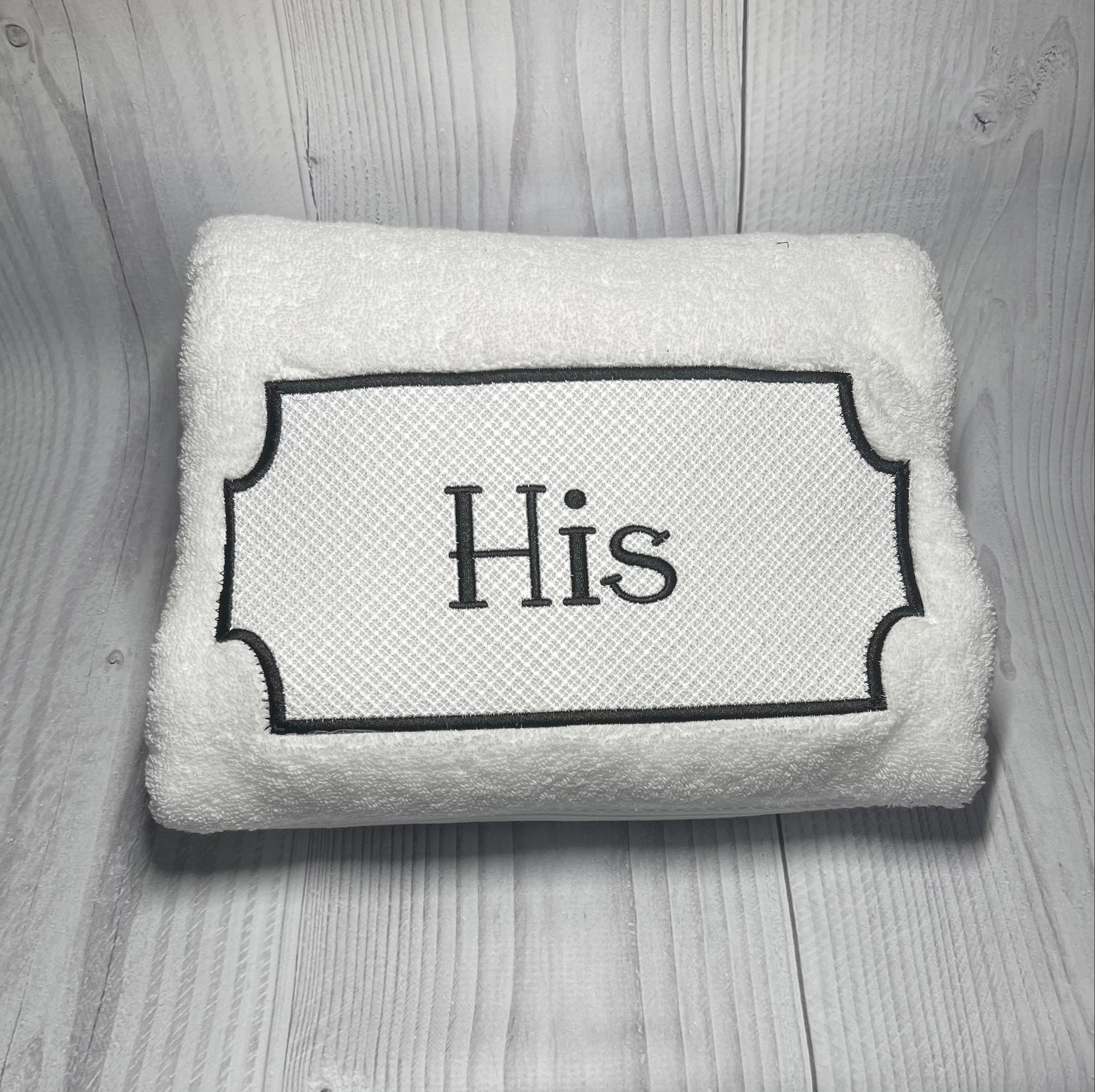 His and Hers Bath Towel Set Wedding Towel Set Etsy UK