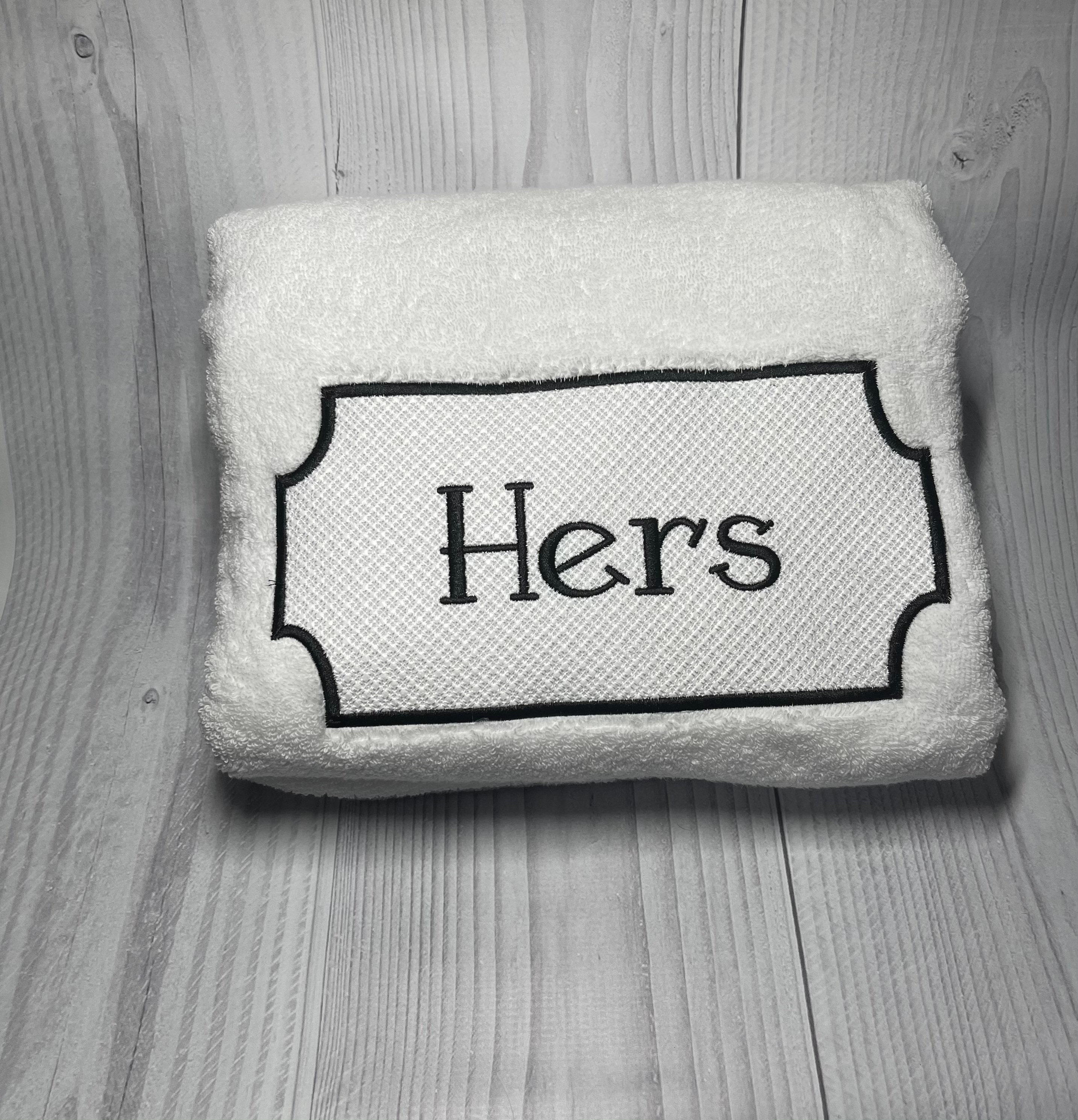 His and Hers Bath Towel Set Wedding Towel Set Etsy UK