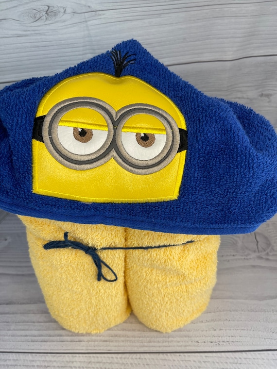 Yellow Guy Minion Hooded Towel Etsy