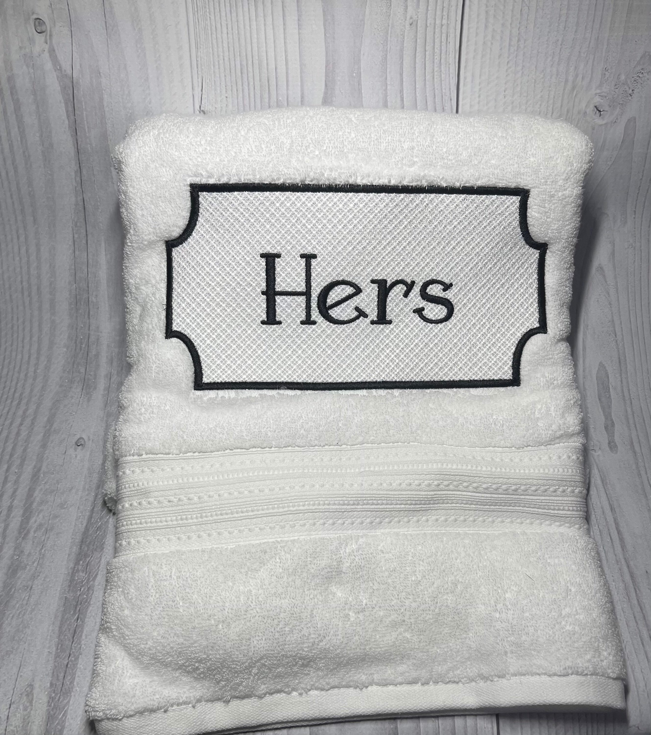 His and Hers Bath Towel Set Wedding Towel Set Etsy UK