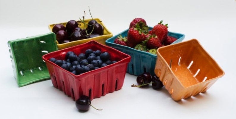 Ceramic Berry Basket Berry Box Fruit Basket Fruit box image 1