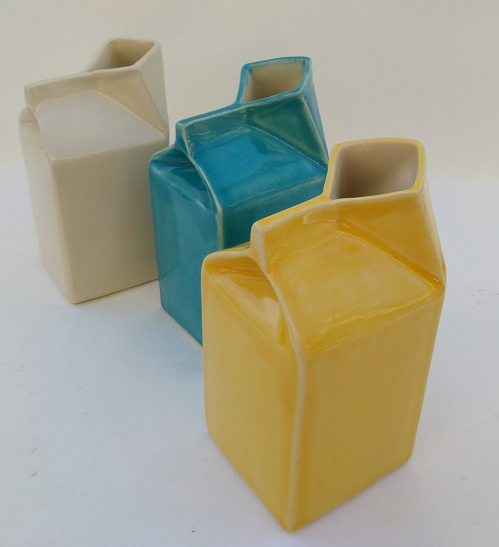 Ceramic Milk Carton Creamer Pottery Creamer Blue Creamer Etsy Israel