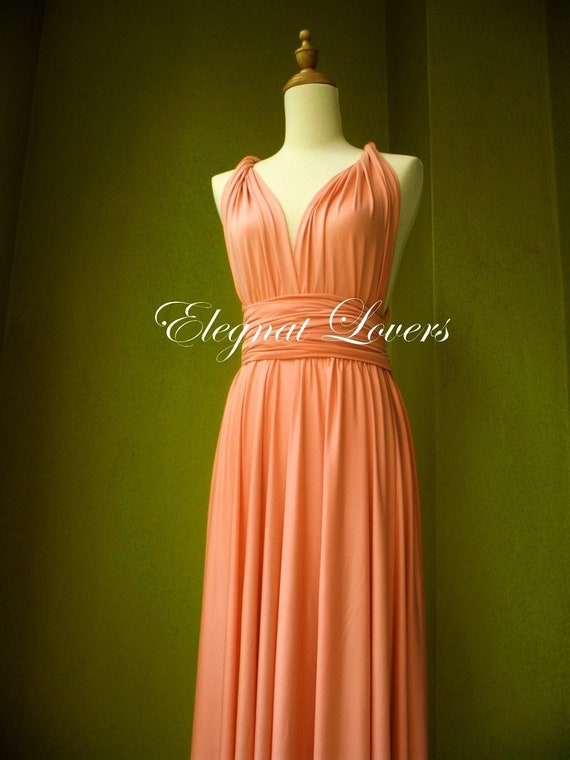 Coral Wedding Dress Bridesmaids Dress Infinity Dress Wrap - Etsy