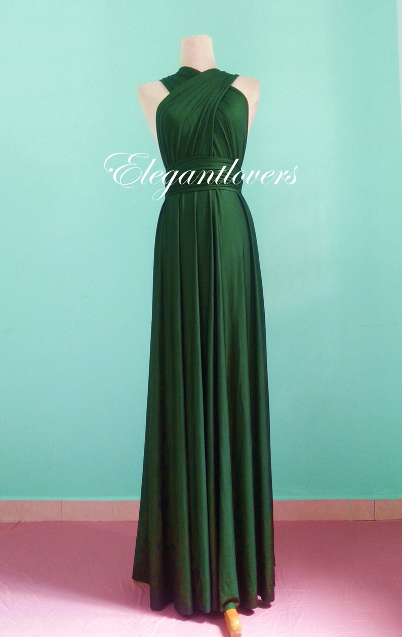 Dark Olive Wedding Dress Bridesmaids Dress Infinity Wrap - Etsy