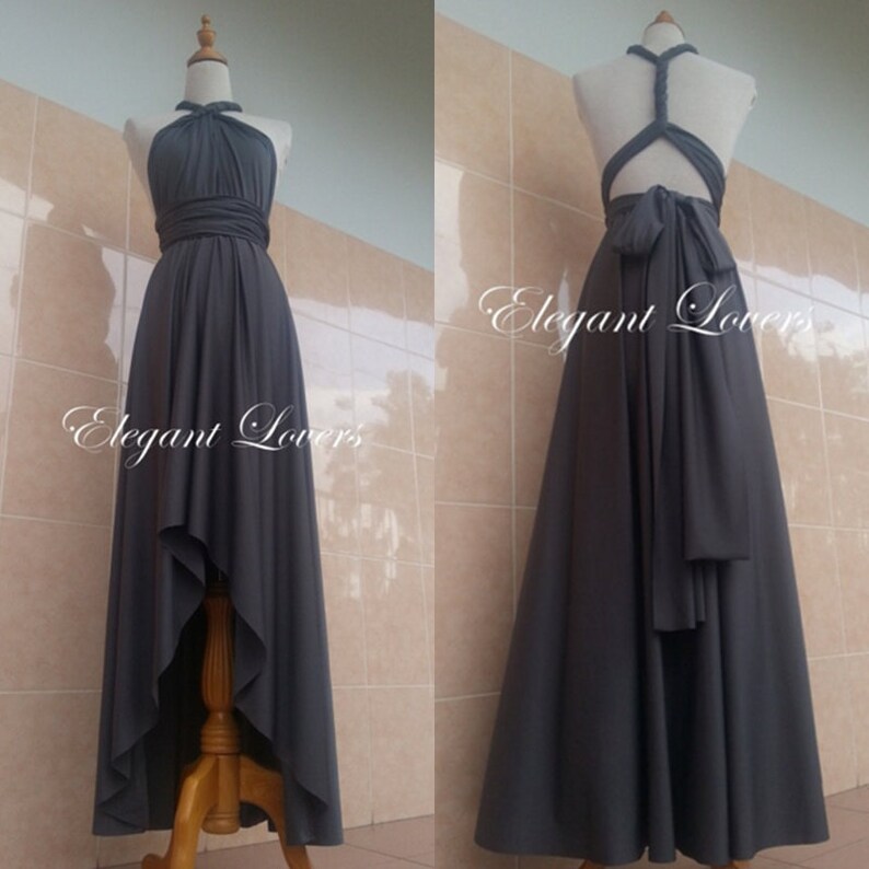 gray infinity dress for wedding