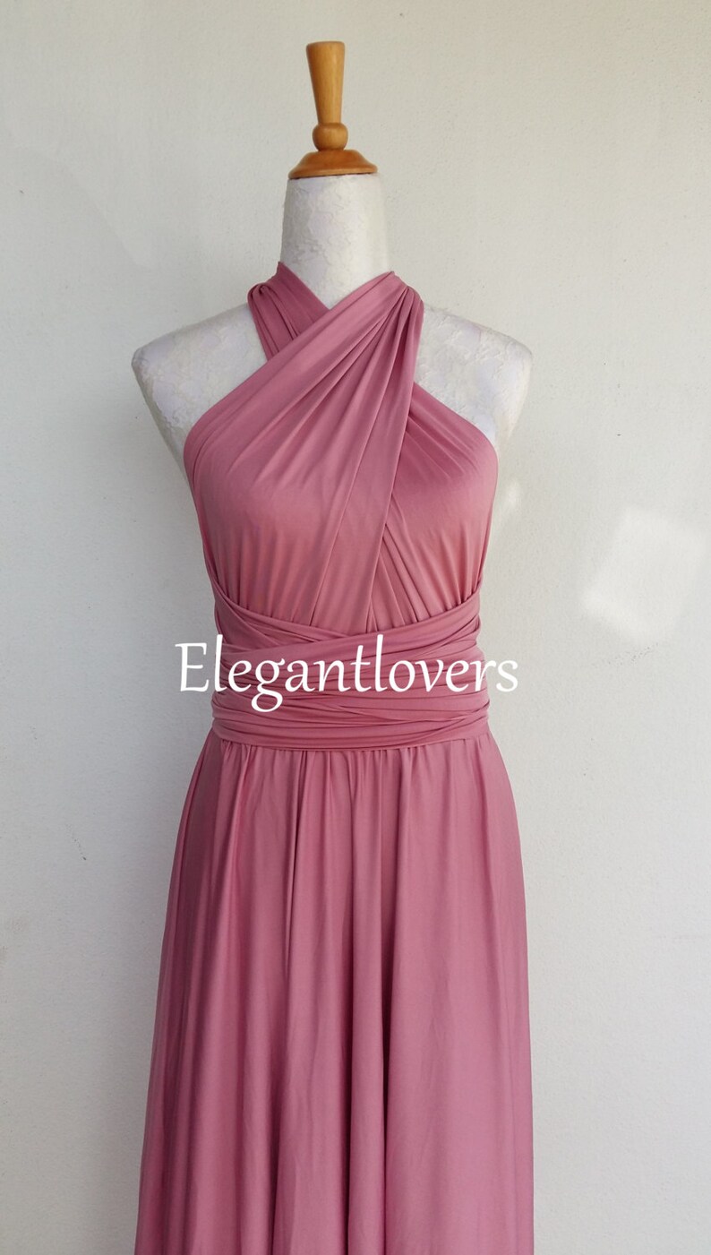 dusty pink infinity dress