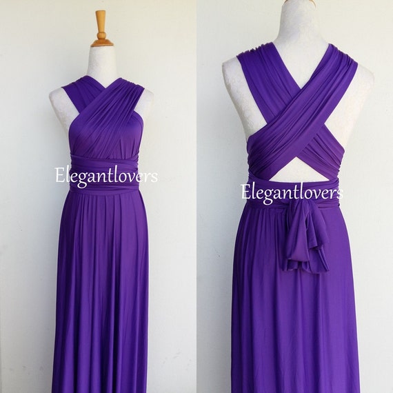 purple convertible dress