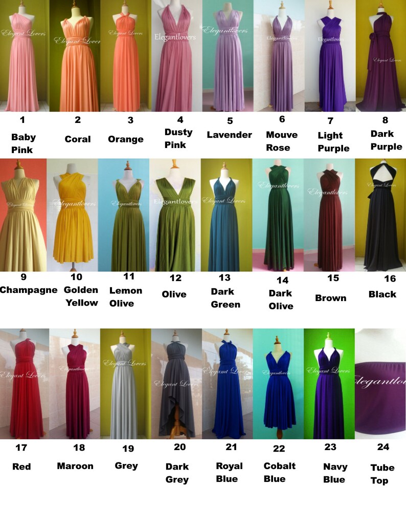 Orange Wedding Bridesmaid Infinity Wrap Convertible Evening Cocktail Party Dress Long Maxi Elegant Prom Custom Made Plus Size Bridal Dresses image 5