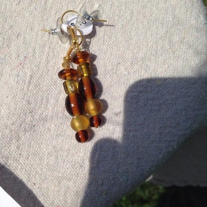 Bronze and Yellow Earrings