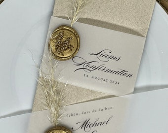 Parchment napkin band for your wedding