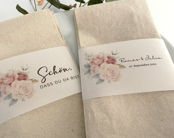 Parchment napkin band for your wedding