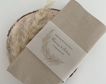 Parchment napkin banderole