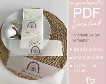 personalized banderole christening download
