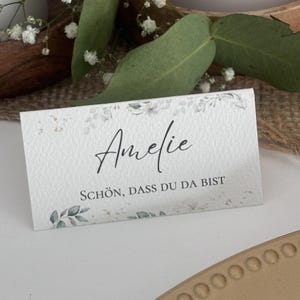Platzkarten personalisiert Tischdekoration Hochzeit Taufe Kommunion Verlobung