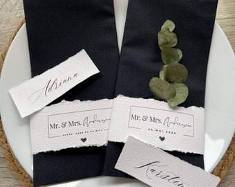 Napkin bands personalized for your wedding