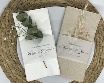 Parchment napkin banderole