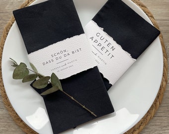 Napkin bands personalized for your wedding