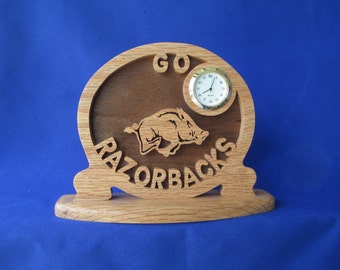 Arkansas Razorbacks Desk Clock
