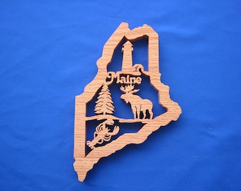 State of Maine Wall Hanging (Oak or Walnut)