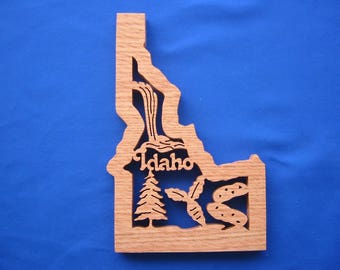 State of Idaho Wall Hanging (Oak or Walnut)