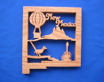 State of New Mexico Wall Hanging (Oak or Walnut)