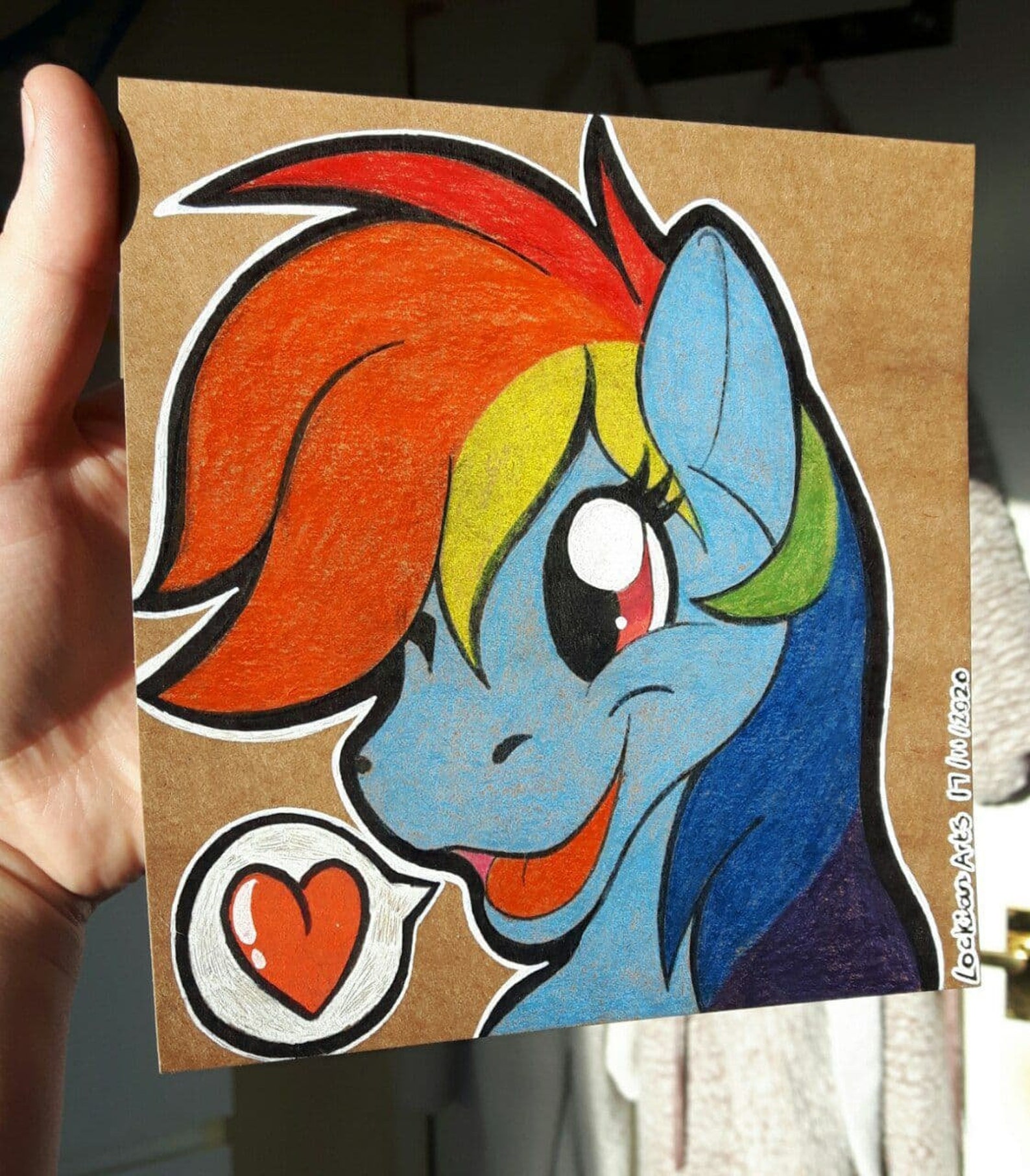 MLP Rainbow Dash ORIGINAL greetings card Etsy