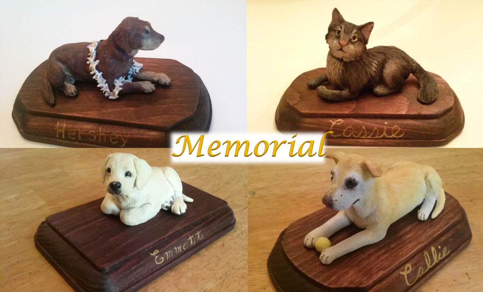 Custom Handmade Pet Portrait Sculptures Personalized Dog, Cat, Polymer ...
