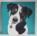 Custom pet painting, handpainted pet portrait, acrylic on canvas panel, from your photos